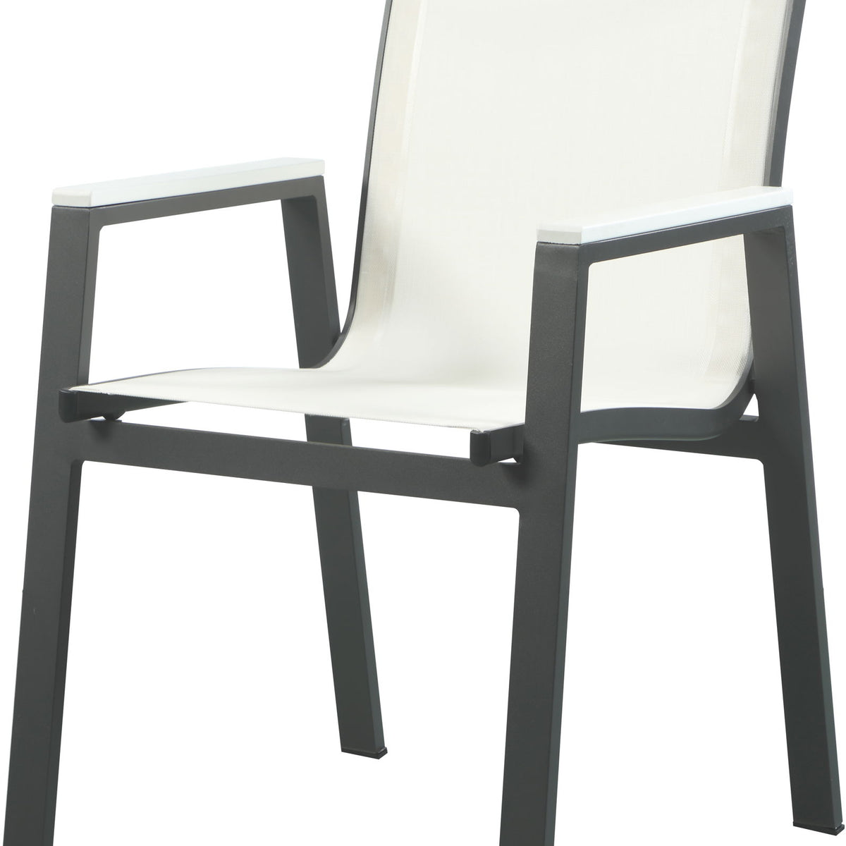 Nizuc - Outdoor Patio Dining Arm Chair With Gray Frame (Set of 2)