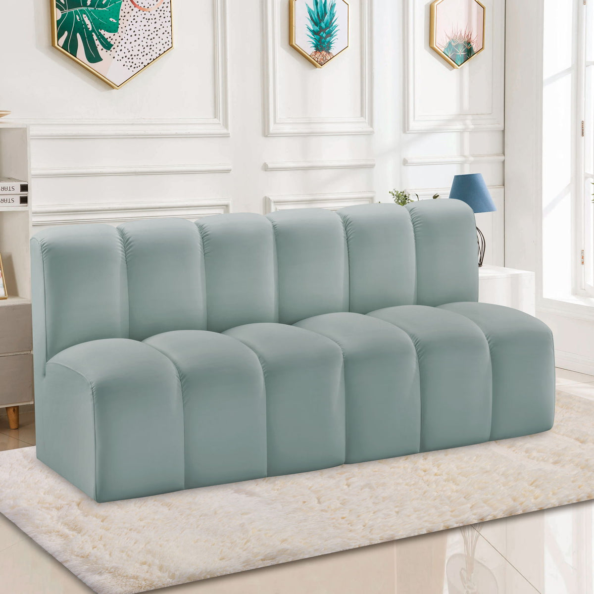 Arc - Faux Leather 2 Seats Modular Sofa