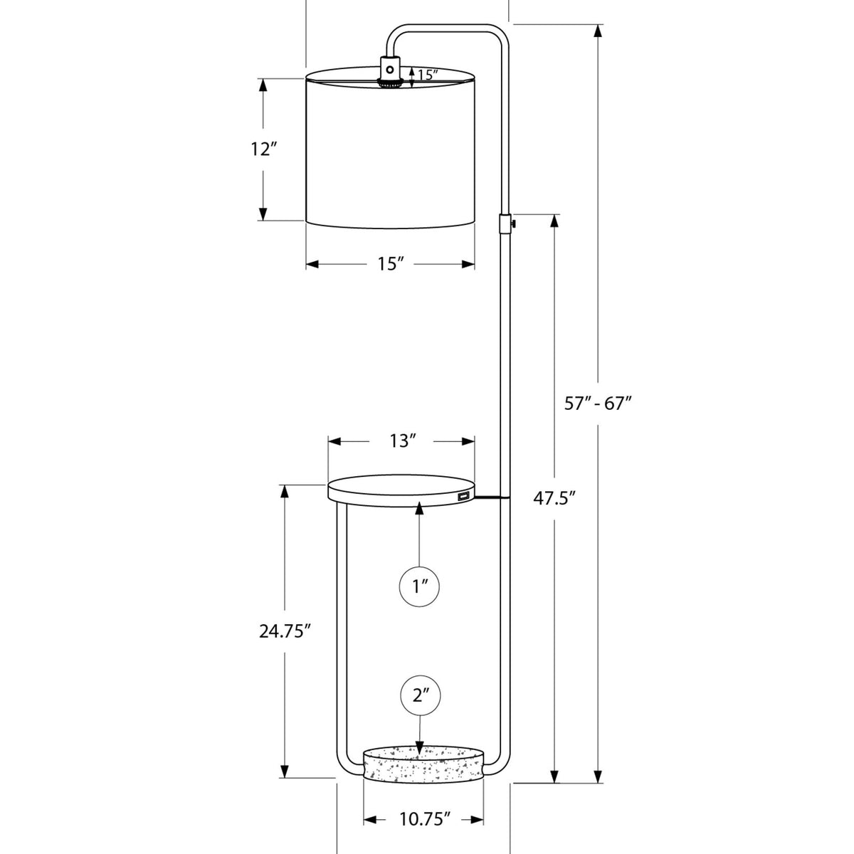 Floor Lamp Usb Port Included Lighting