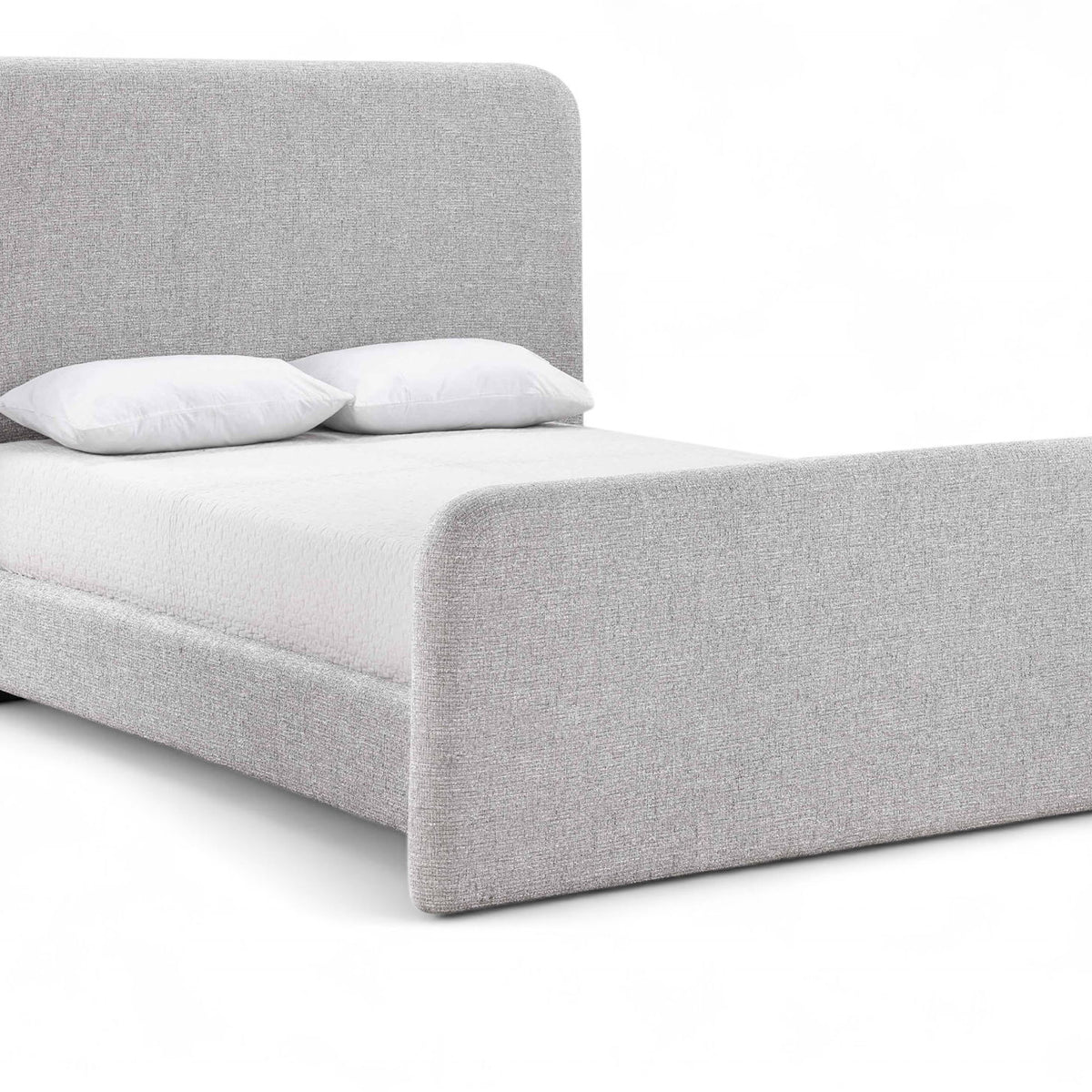 Fira - Linen Textured Fabric Upholstered Bed