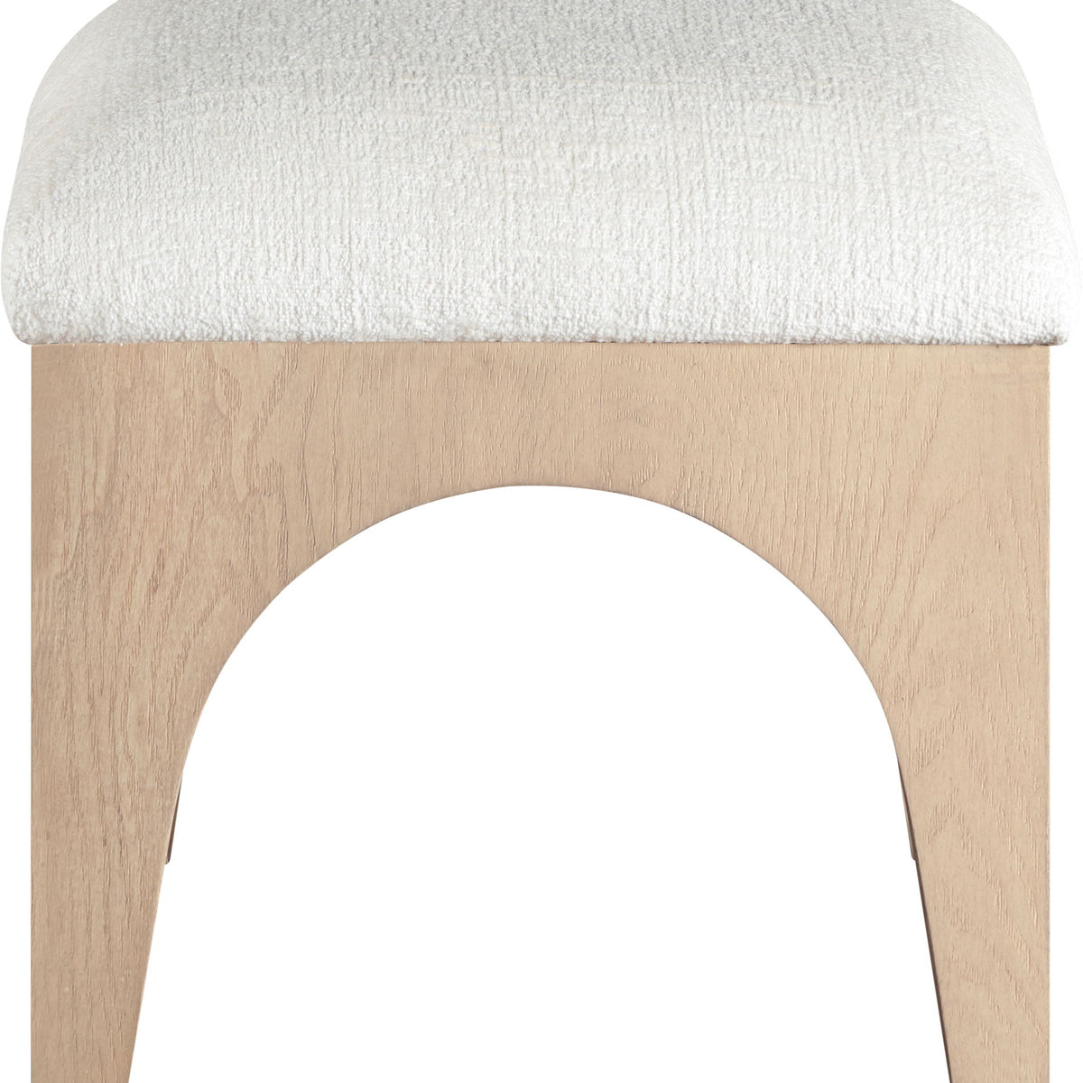 Lawson - Chenille Fabric Ottoman - Natural Base