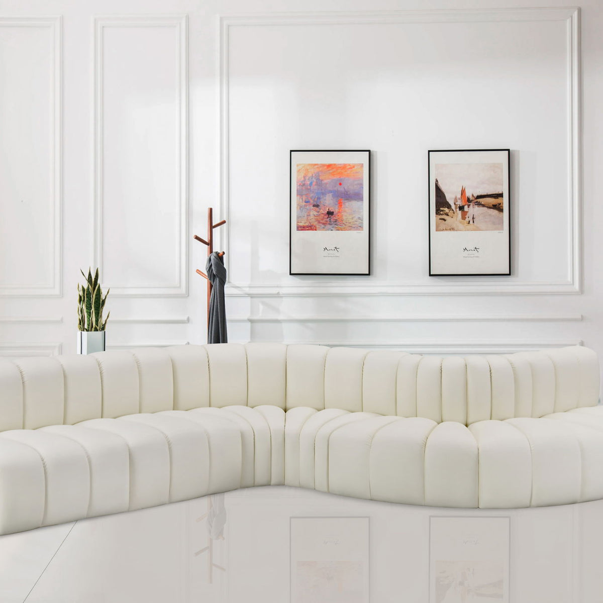 Arc - Faux Leather 7 Piece Modular Sofa