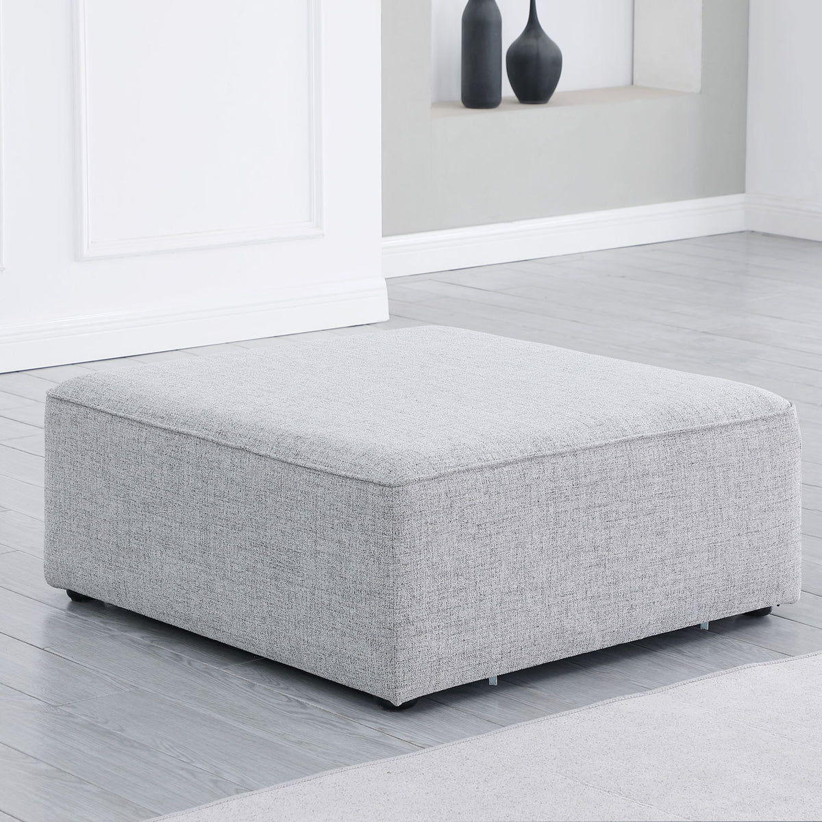 Cube - Linen Ottoman