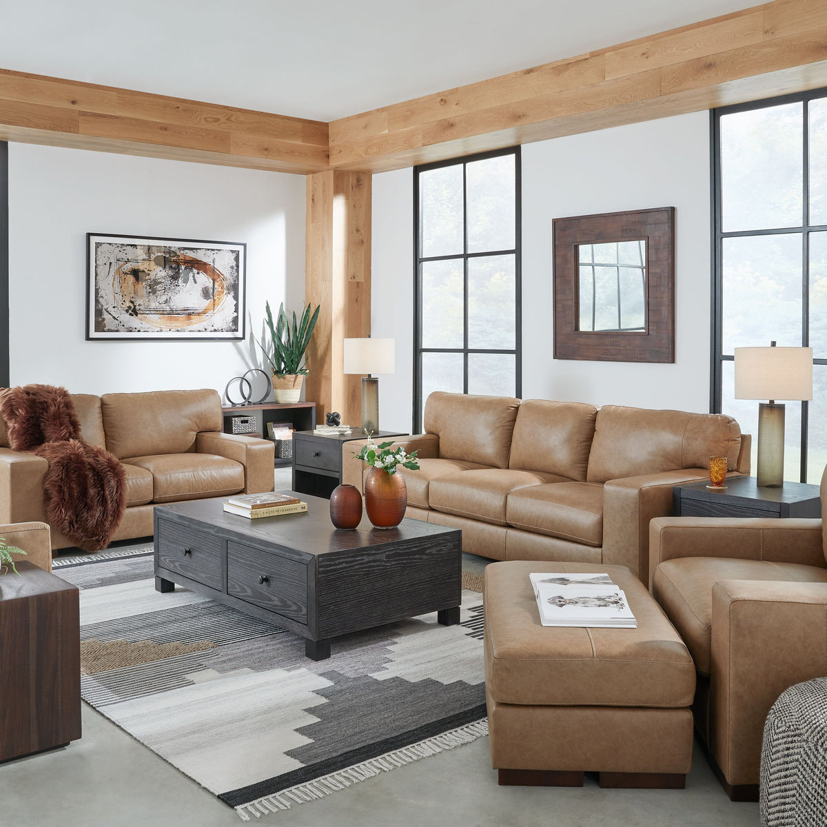 Lombardia - Tumbleweed - 4 Pc. - Sofa, Loveseat, Chair And A Half, Ottoman