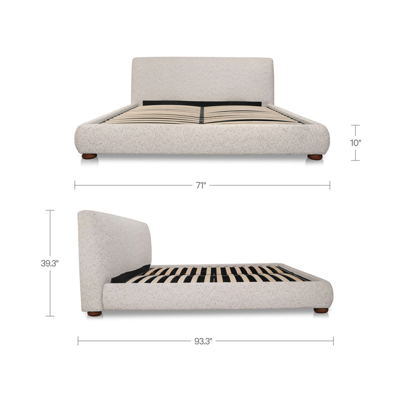 Beau - Queen Storage Bed - Speckled Light Gray