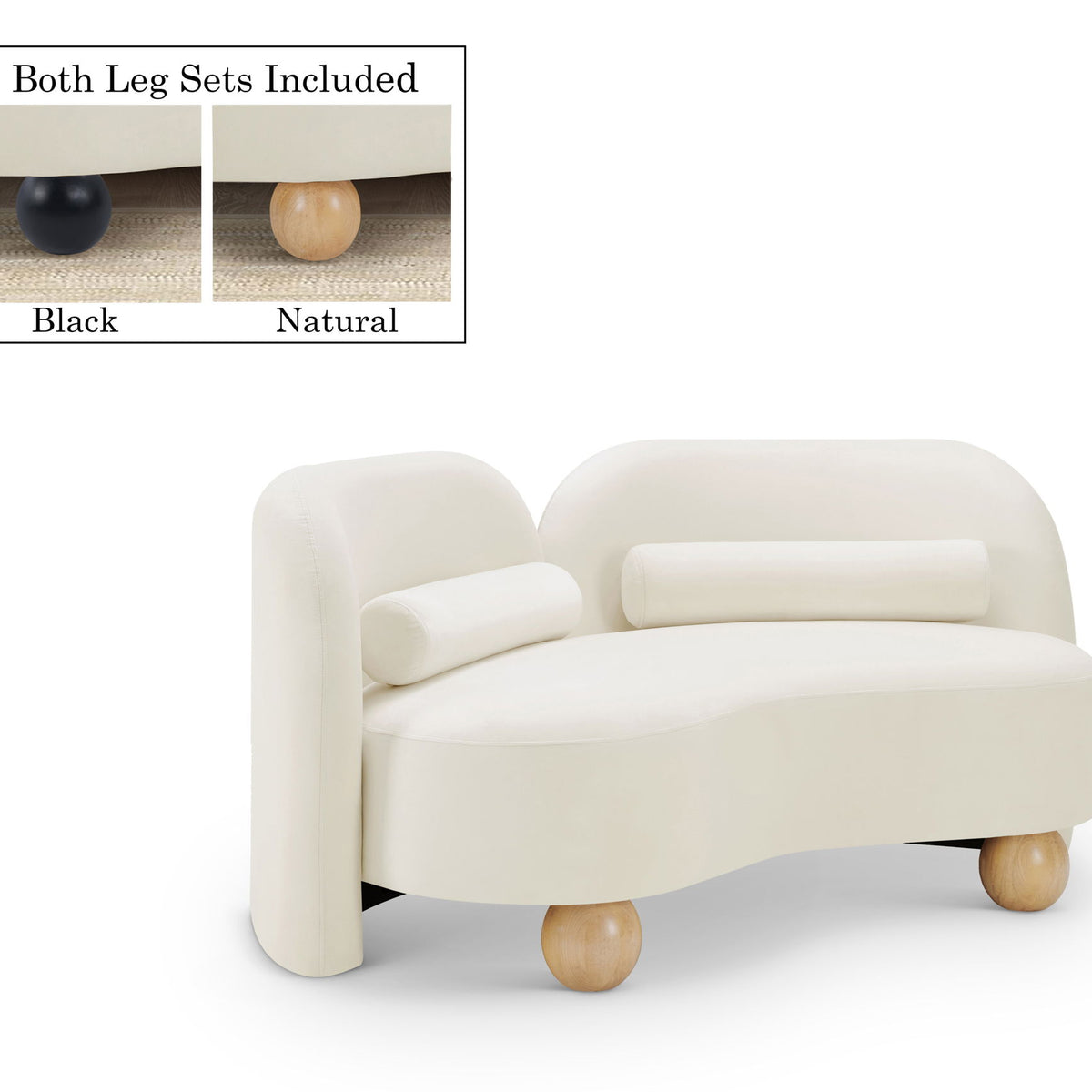 Daphne - Velvet Loveseat