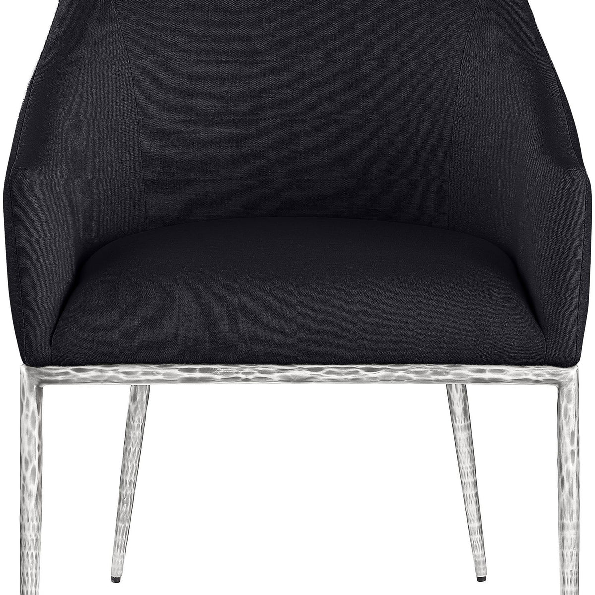 Ferro - Upholstered Dining Arm Chair With Brushed Silver Legs