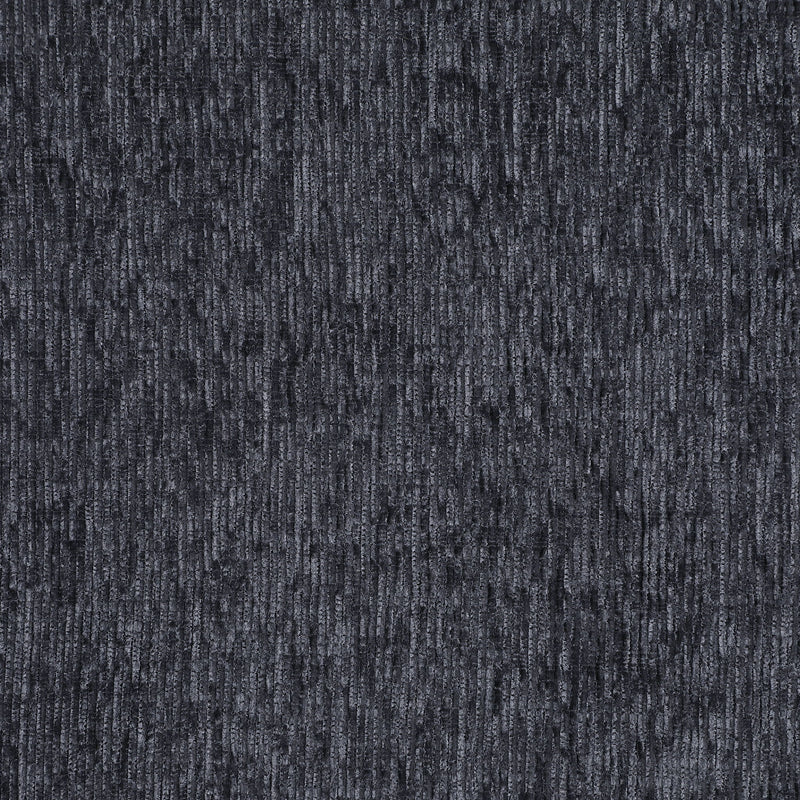 Upholstery fabric swatch in dark gray textured weave for sectional upholstery
