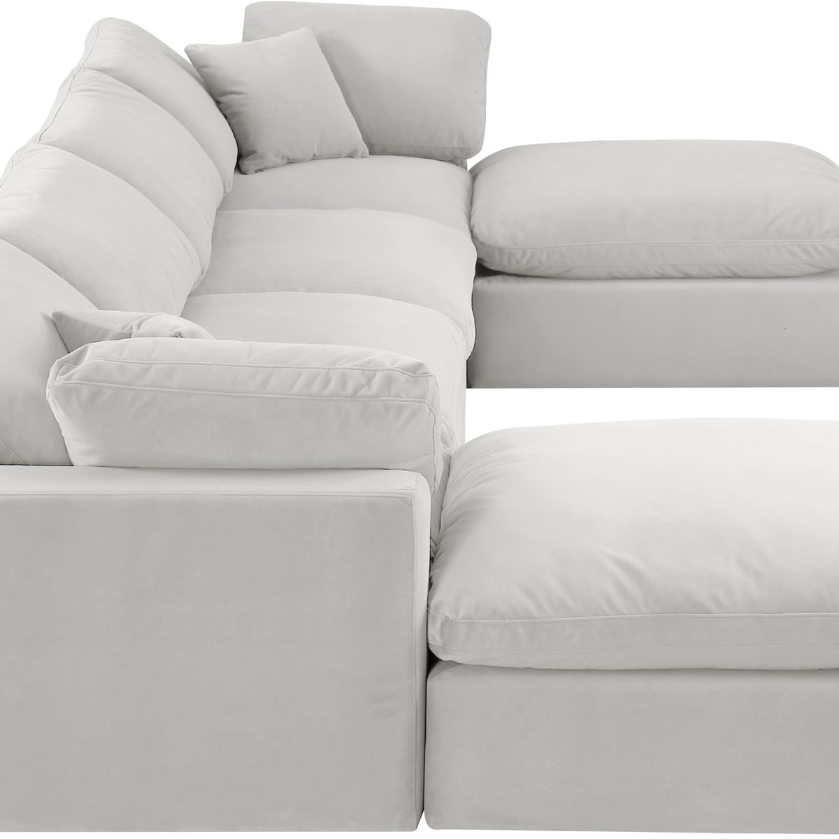 Comfy - 6 Piece Velvet Modular Double Chaise Sectional