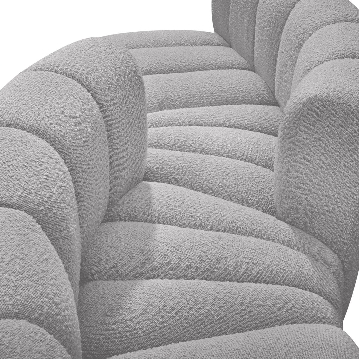 Arc - Boucle Fabric 6 Piece Modular Sofa - Black