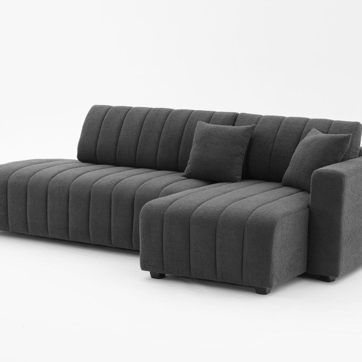 Jessica - Lamb Wool Sectional Sofa With Chaise