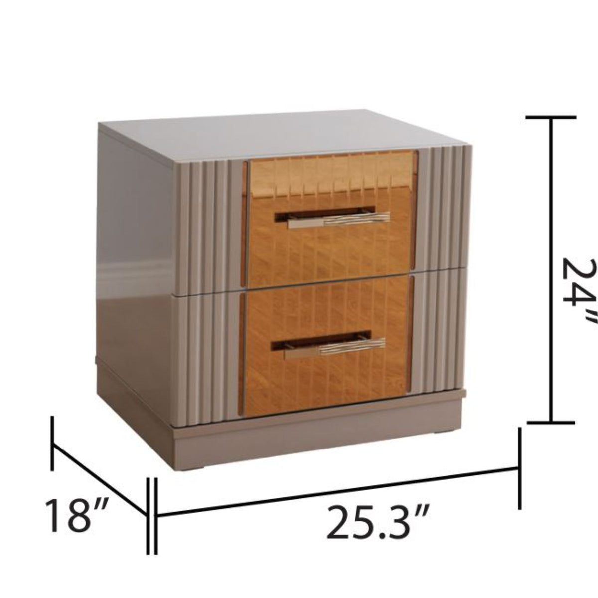 Lorenzo - Drawer Nightstand - Gray