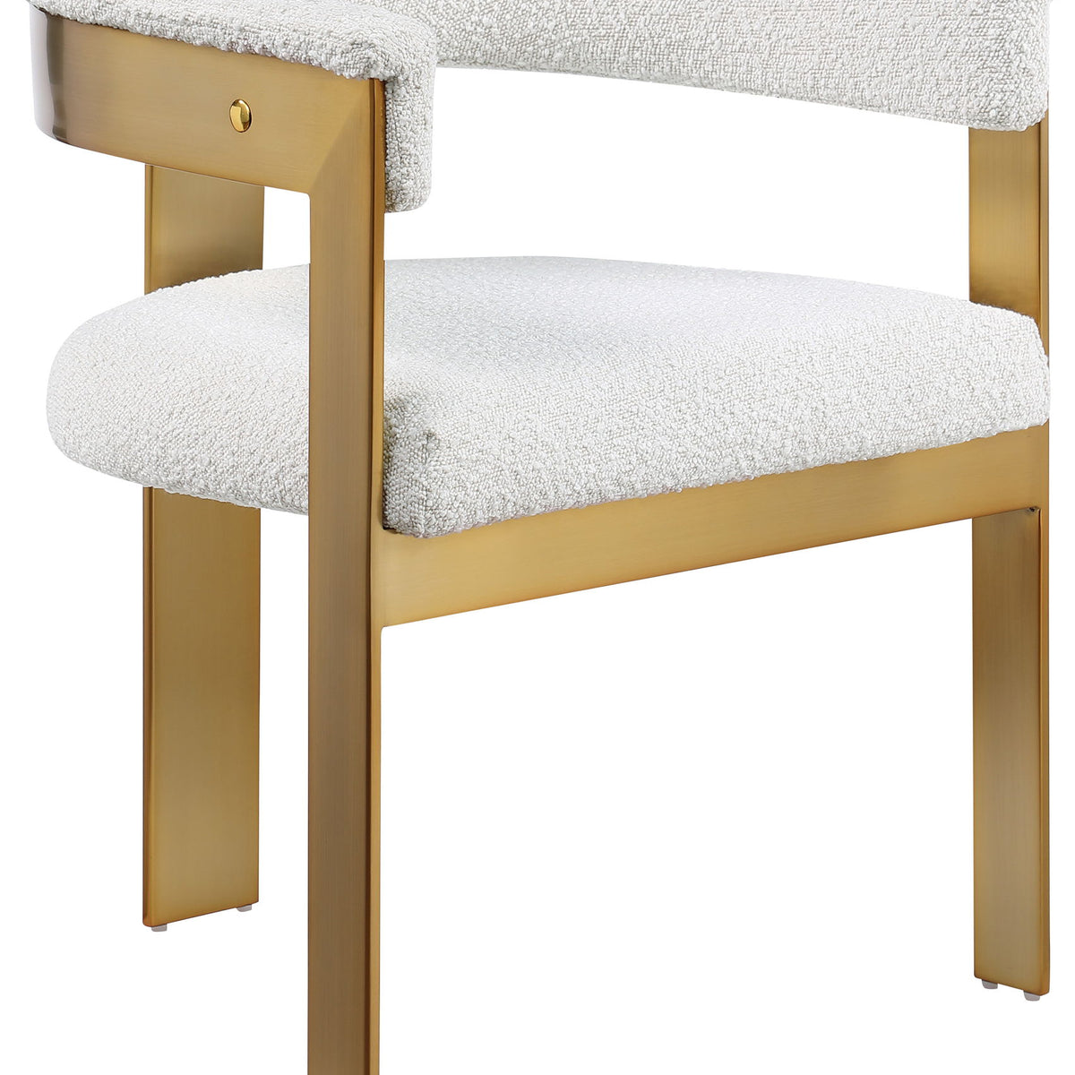 Romeo - Boucle Dining Chair With Gold Base (Set of 2)