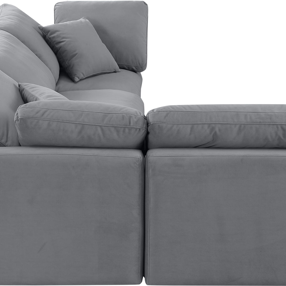 Indulge - Velvet 4 Piece Modular Sectional