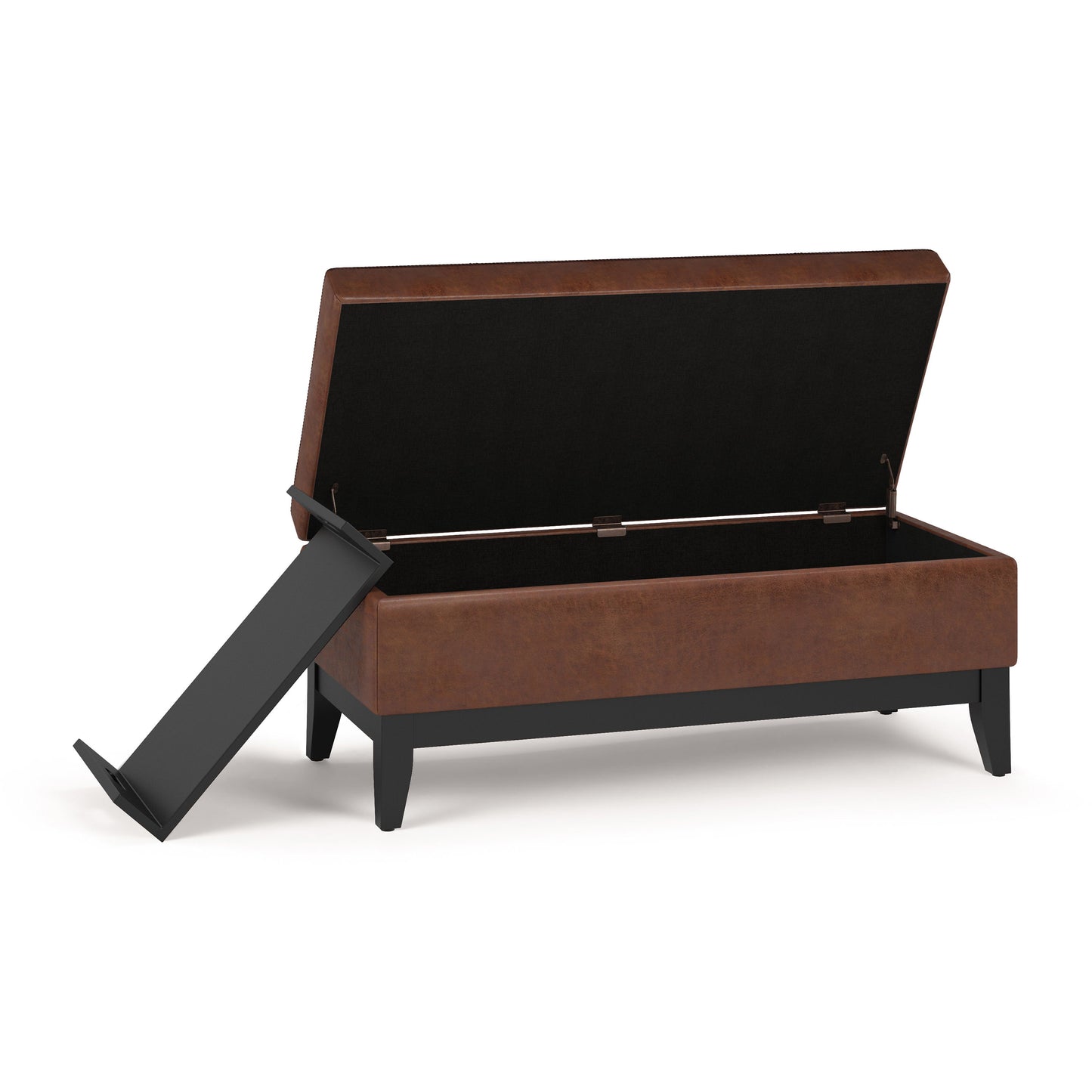 Oregon - Contemporary Storage Ottoman Bench With Tray