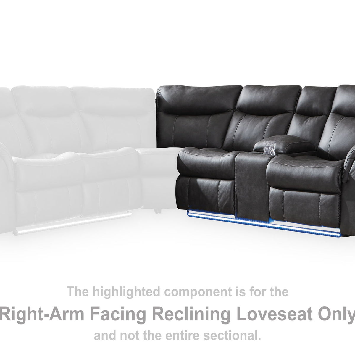 Sultan Meadow - RAF Reclining Loveseat - Eclipse