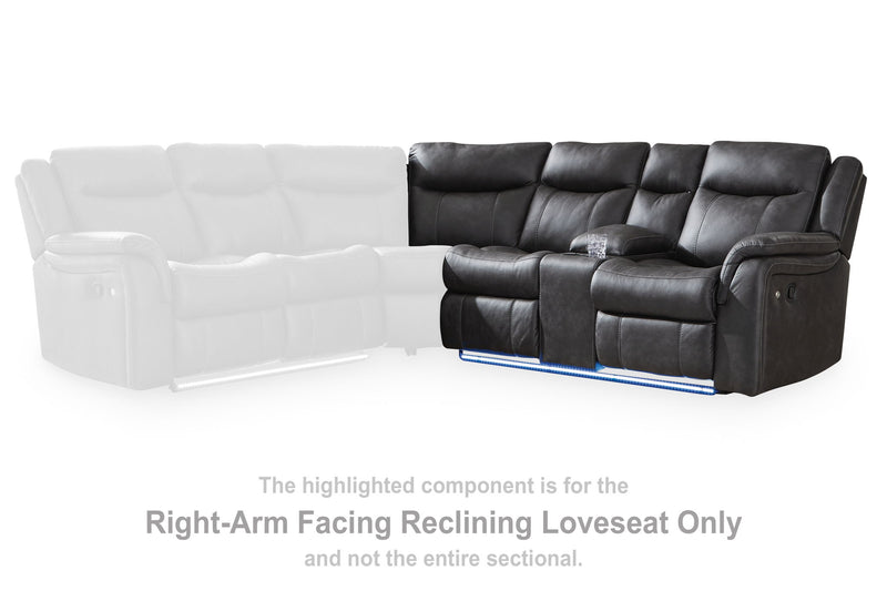 Sultan Meadow - RAF Reclining Loveseat - Eclipse