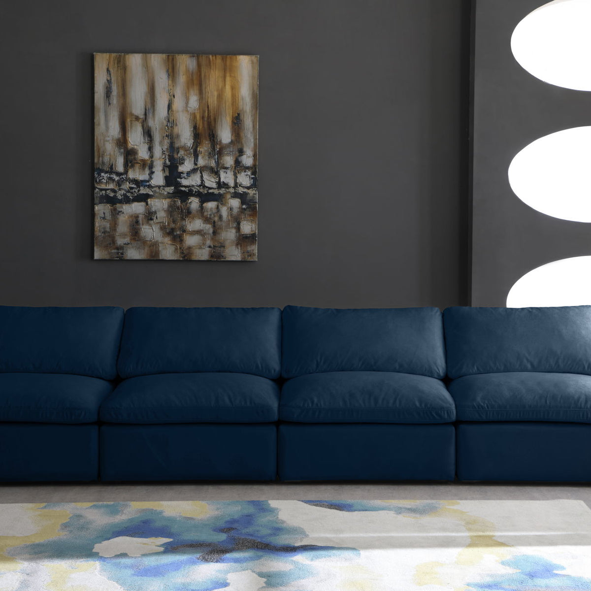 Plush - Modular Armless 4 Seat Sofa