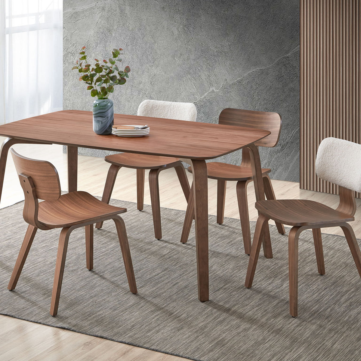 Casson - 5 Piece Dining Room Set - Walnut