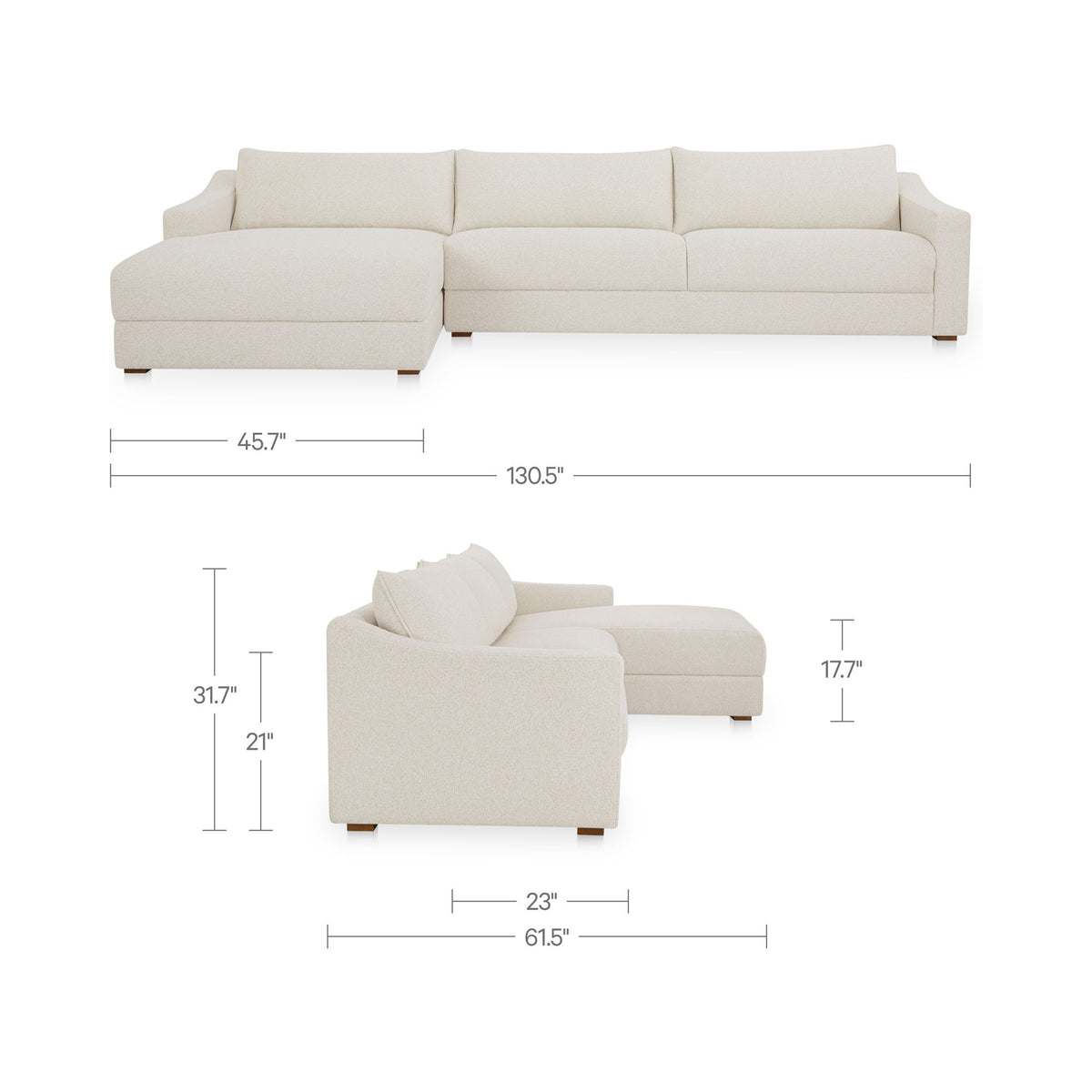 Farrow - Left Sectional - Flecked Oat