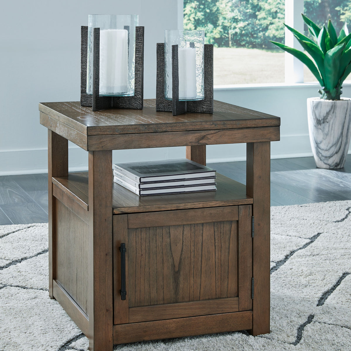 Boardernest - Rectangular End Table - Brown