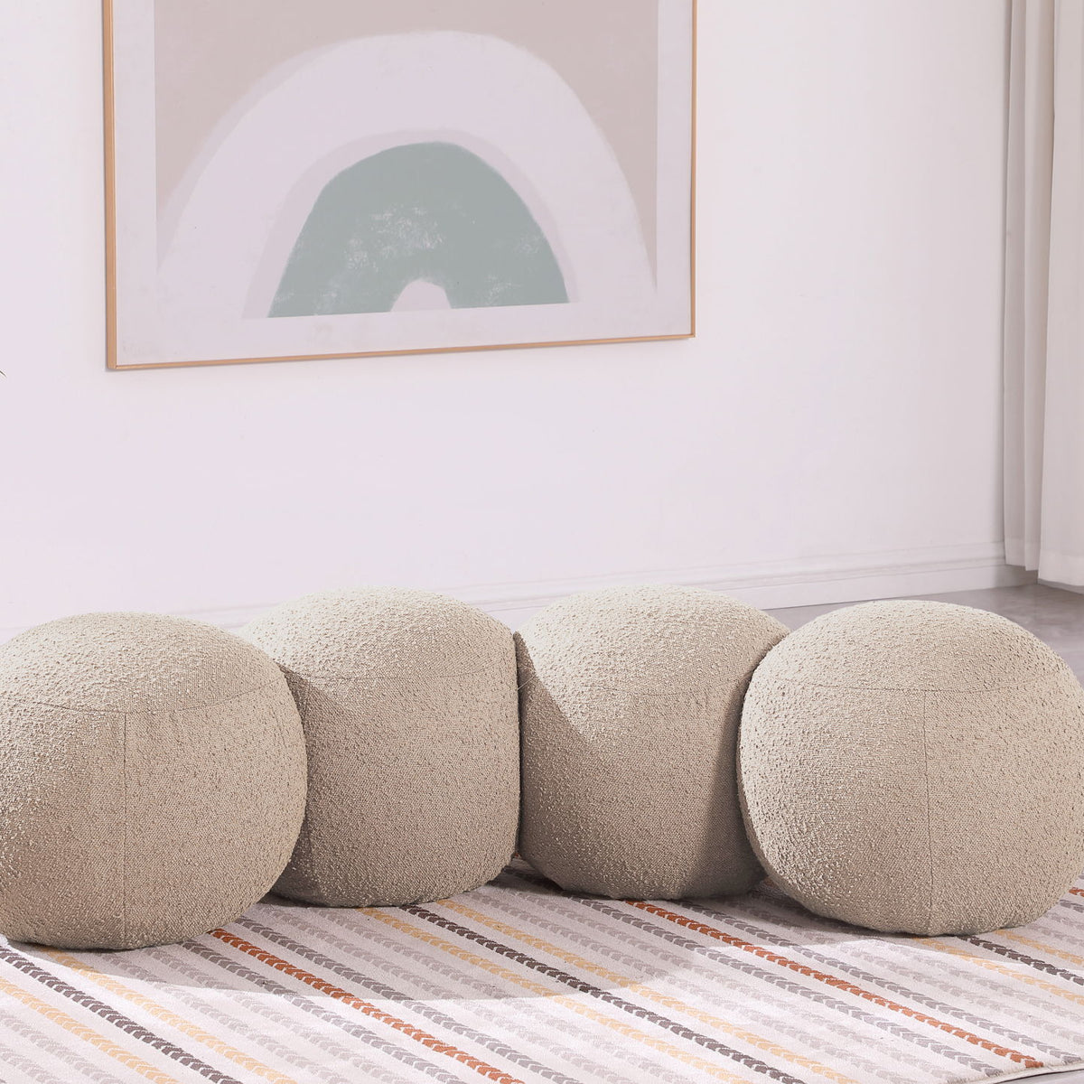 Apollo - Boucle Fabric Bench