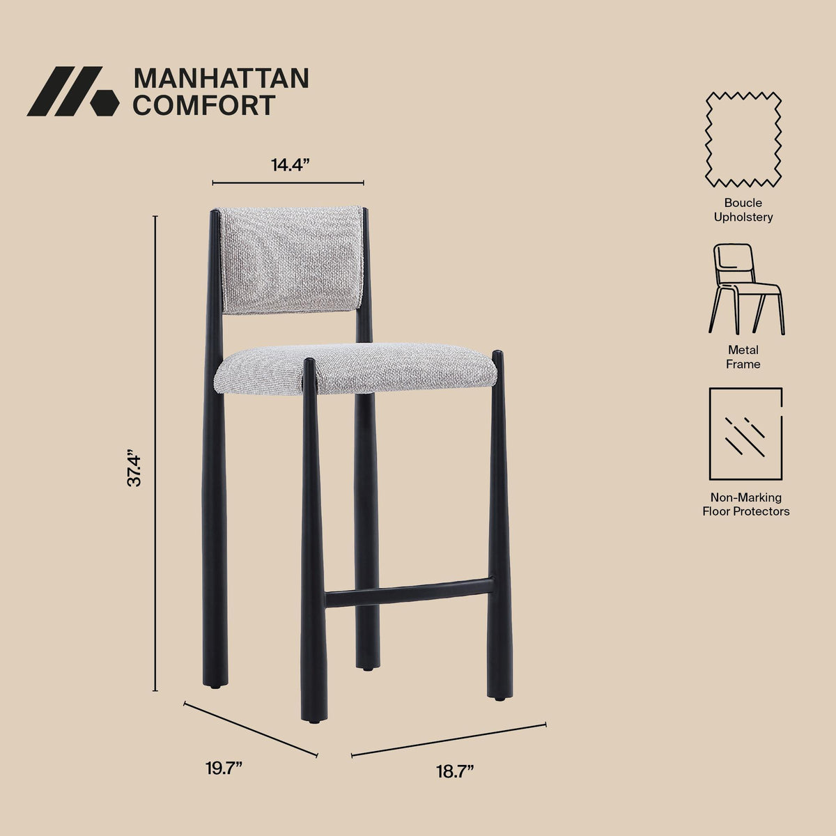 Manhattan Lennor - Counter Stool