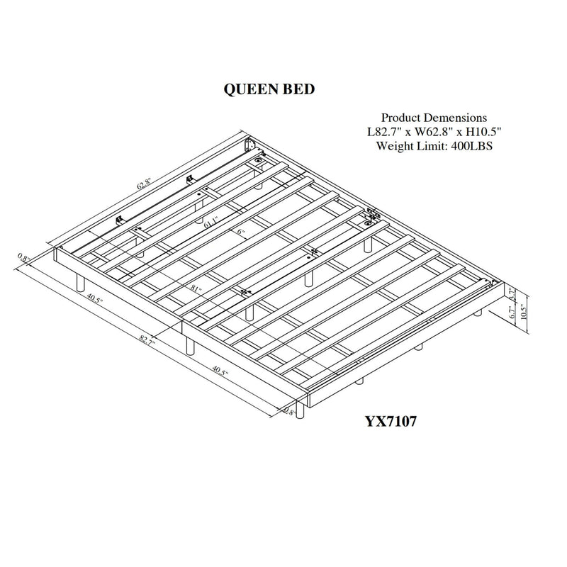Modern Floating Platform Bed Frame