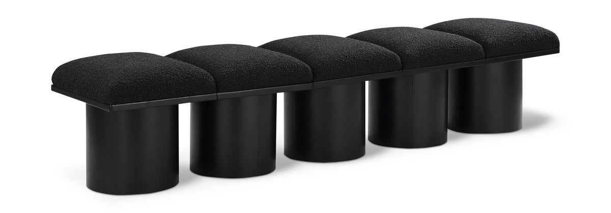 Pavilion - 5 Piece Modular Bench With Black Base