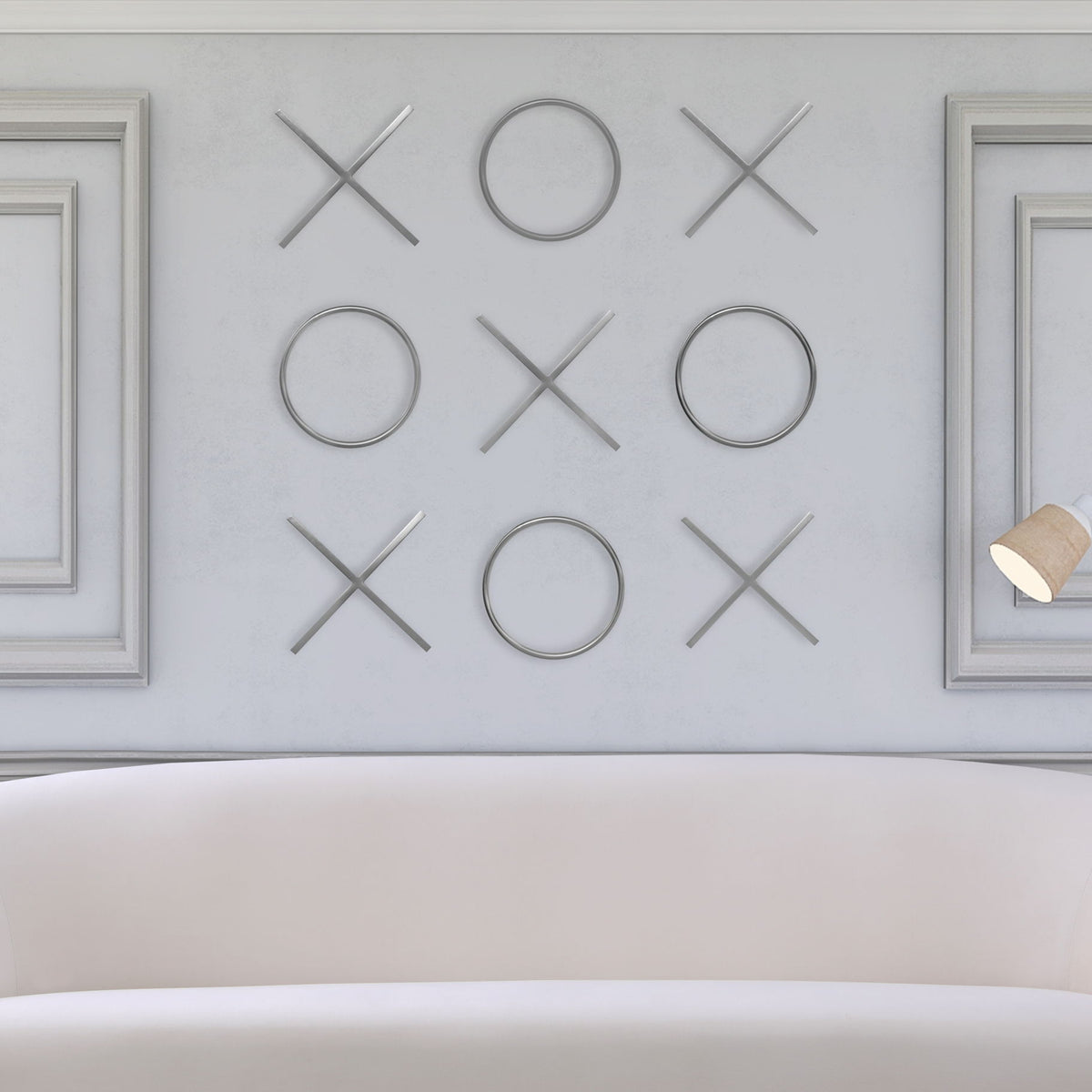 XOXO - Steel Wall Decor - Pearl Silver