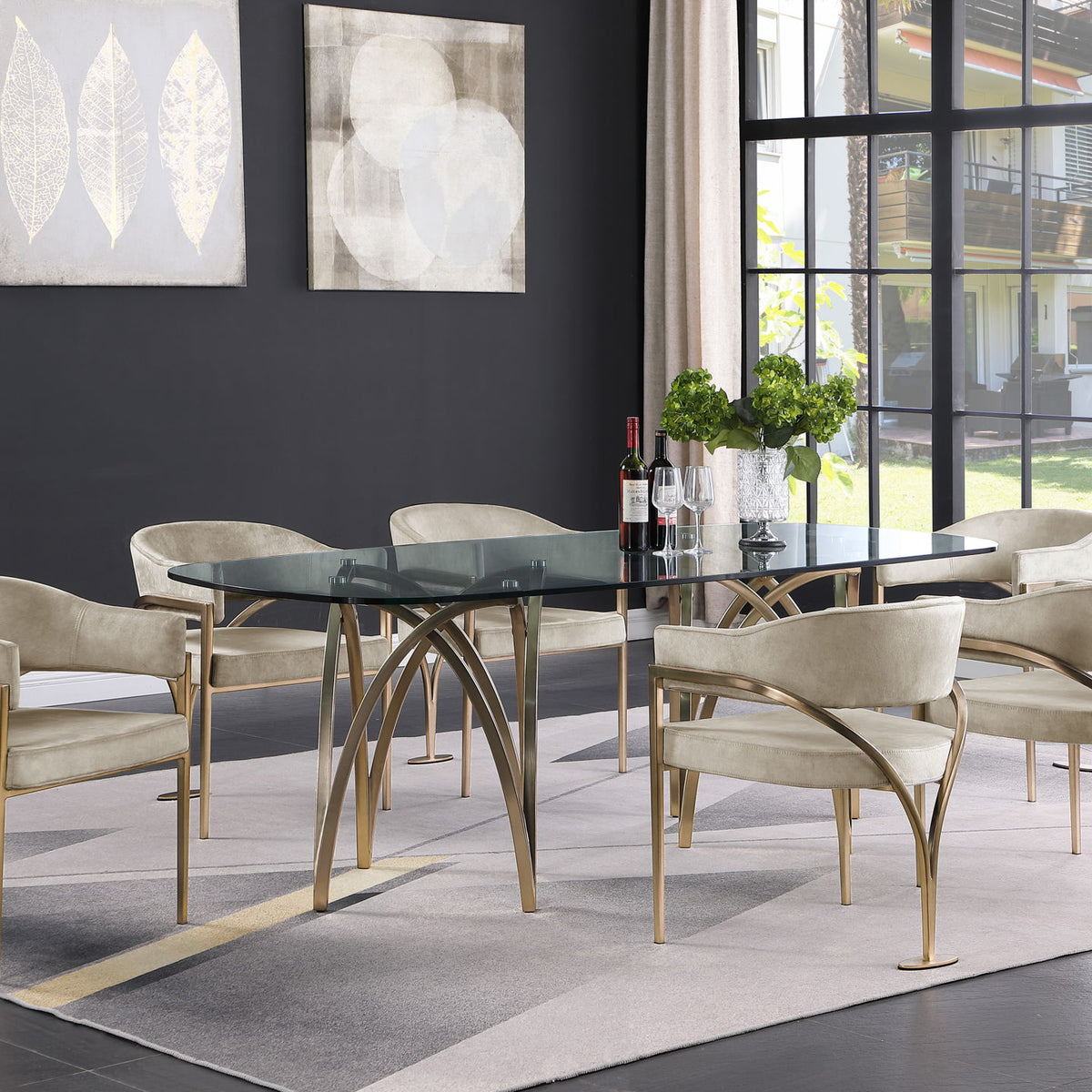 Madelyn - Dining Chair (Set of 2) - Brushed Brass
