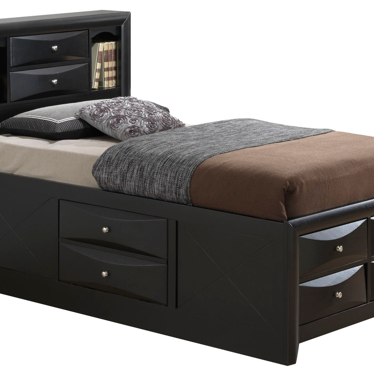 Marilla - Storage Bed With Bookcase Headboard