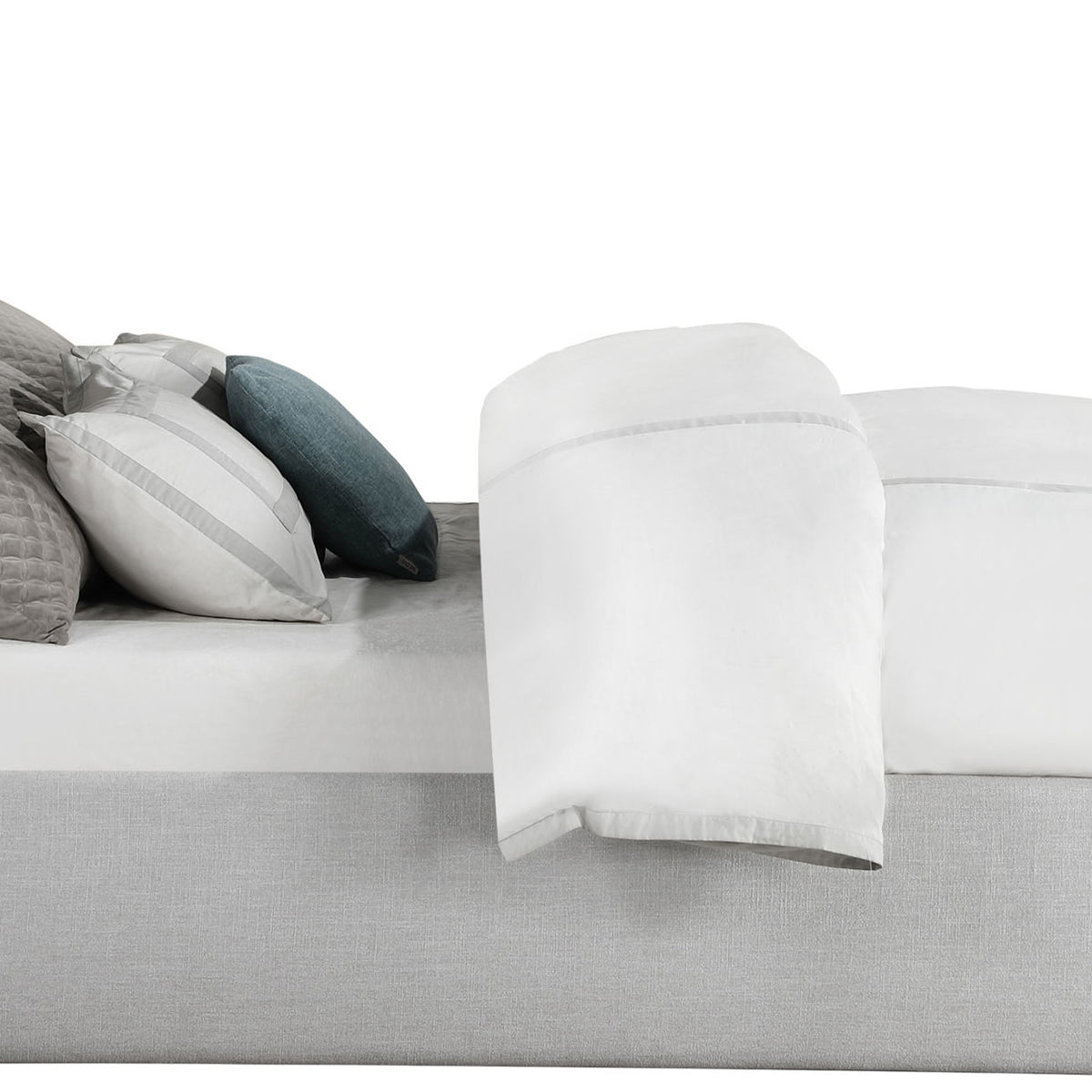 Adam - Linen Fabric Bed With 52" Headboard