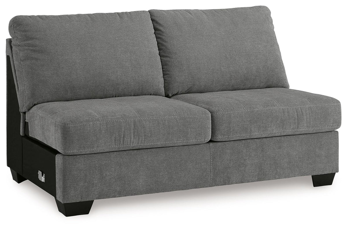 Birkdale Court - Armless Loveseat - Gray