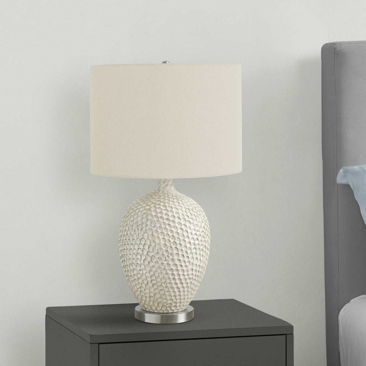Lighting, Table Lamp, Ceramic, Contemporary - Cream