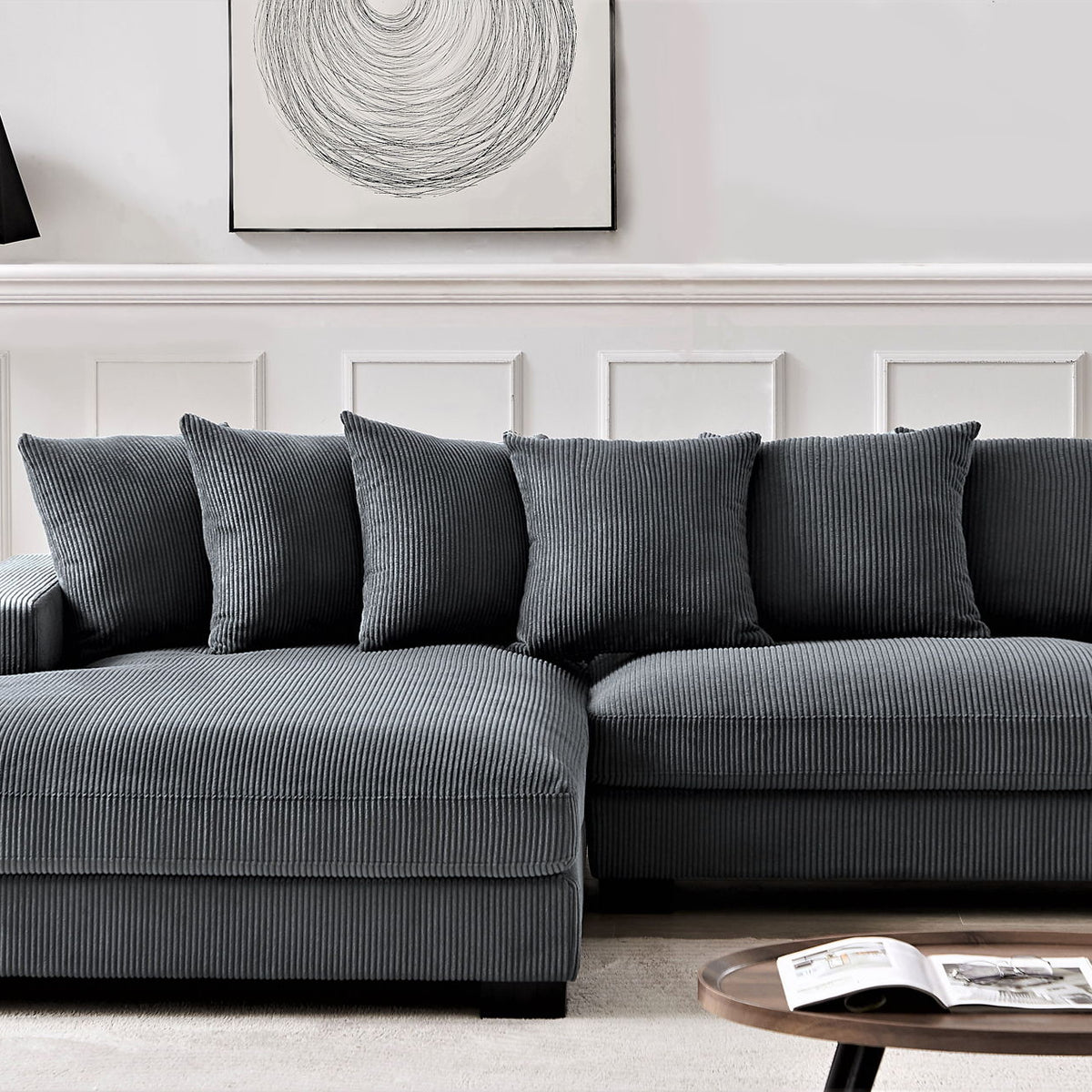 Luxe - Oversized 2 Piece Sectional Couches For Living Room, L Shaped Sofa With Chaise