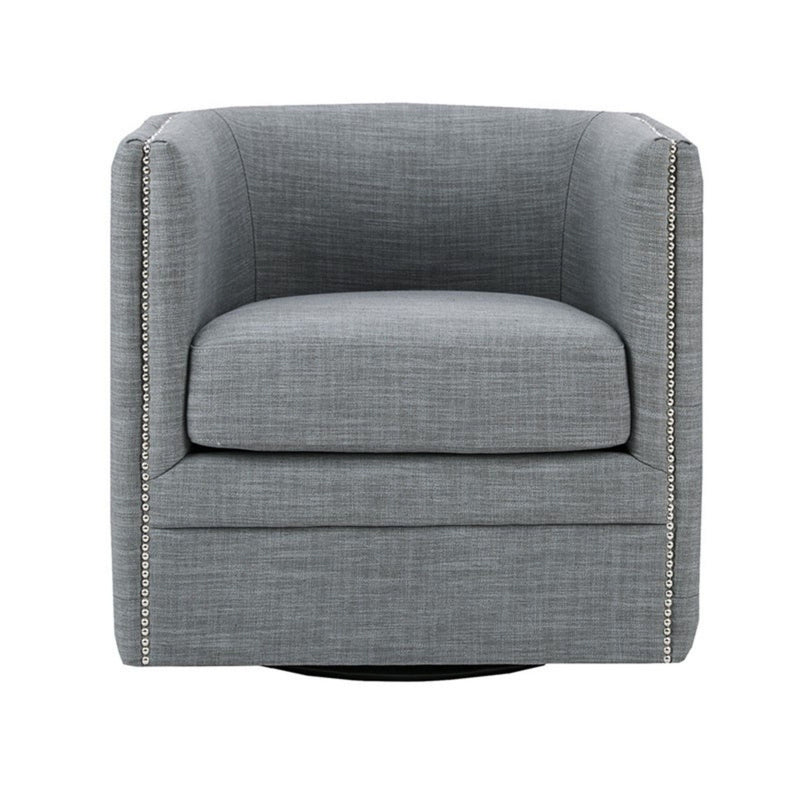 Capstone - Swivel Barrel Chair With Nailhead Accents And Button Tufting