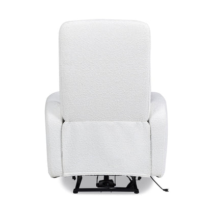 Bloomy - High Back Power Recliner Motion Chair - Chiffon White