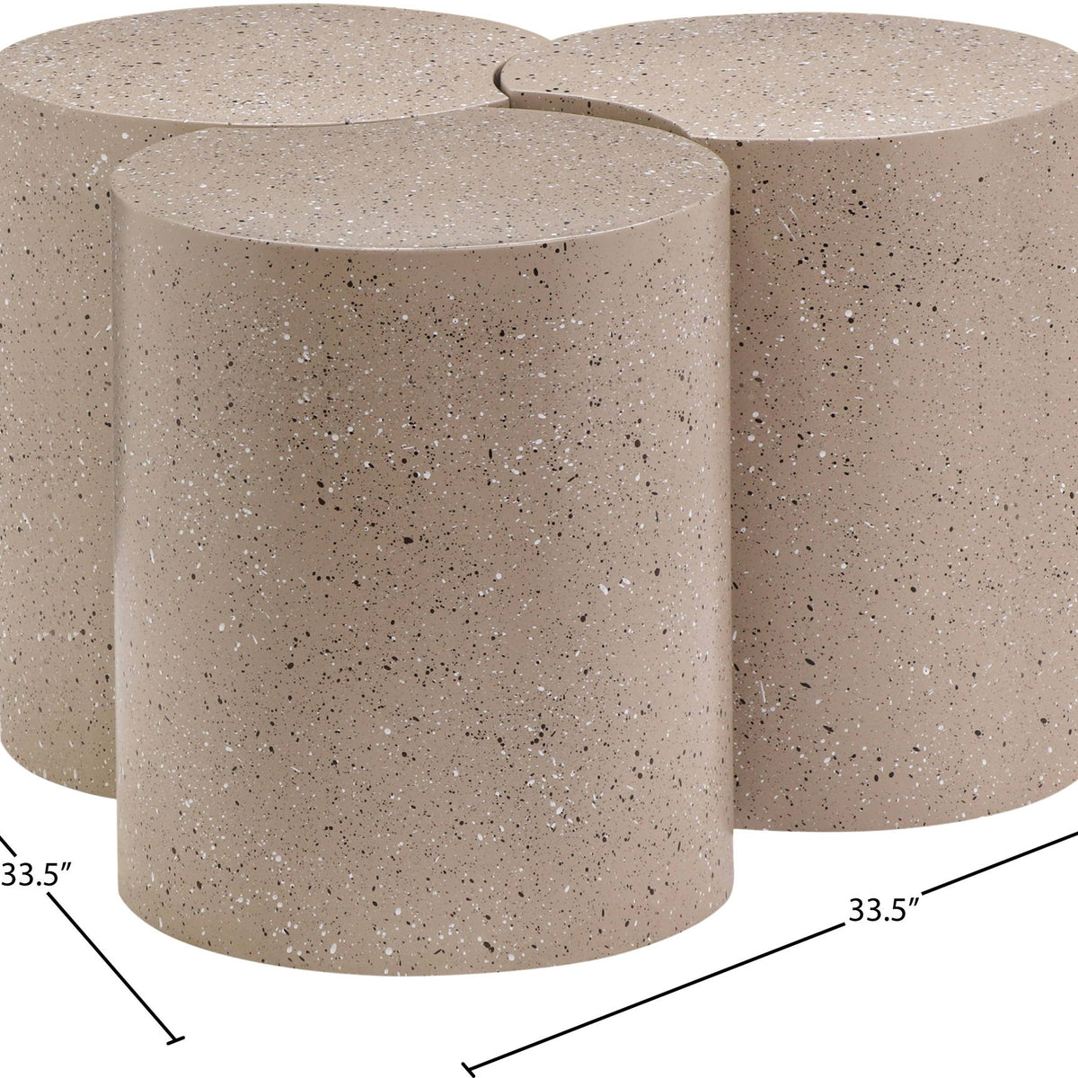 Dimple - 3 Piece Modular Coffee Table - Terazzo Finish