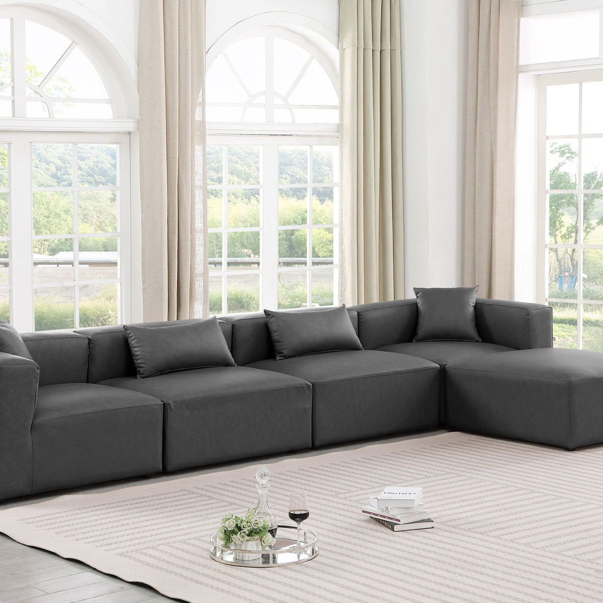 Cube - 5 Piece Modular Sectional With Chaise