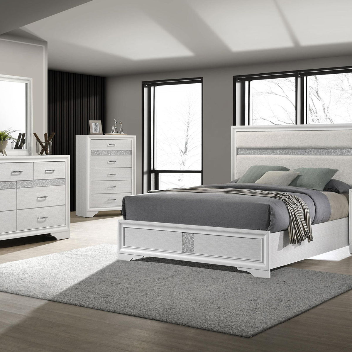 Miranda 5-piece Full Bedroom Set White