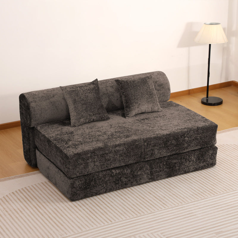 Convertible Design Sofa Bed, 2 Seater Fold Out Floor Couch