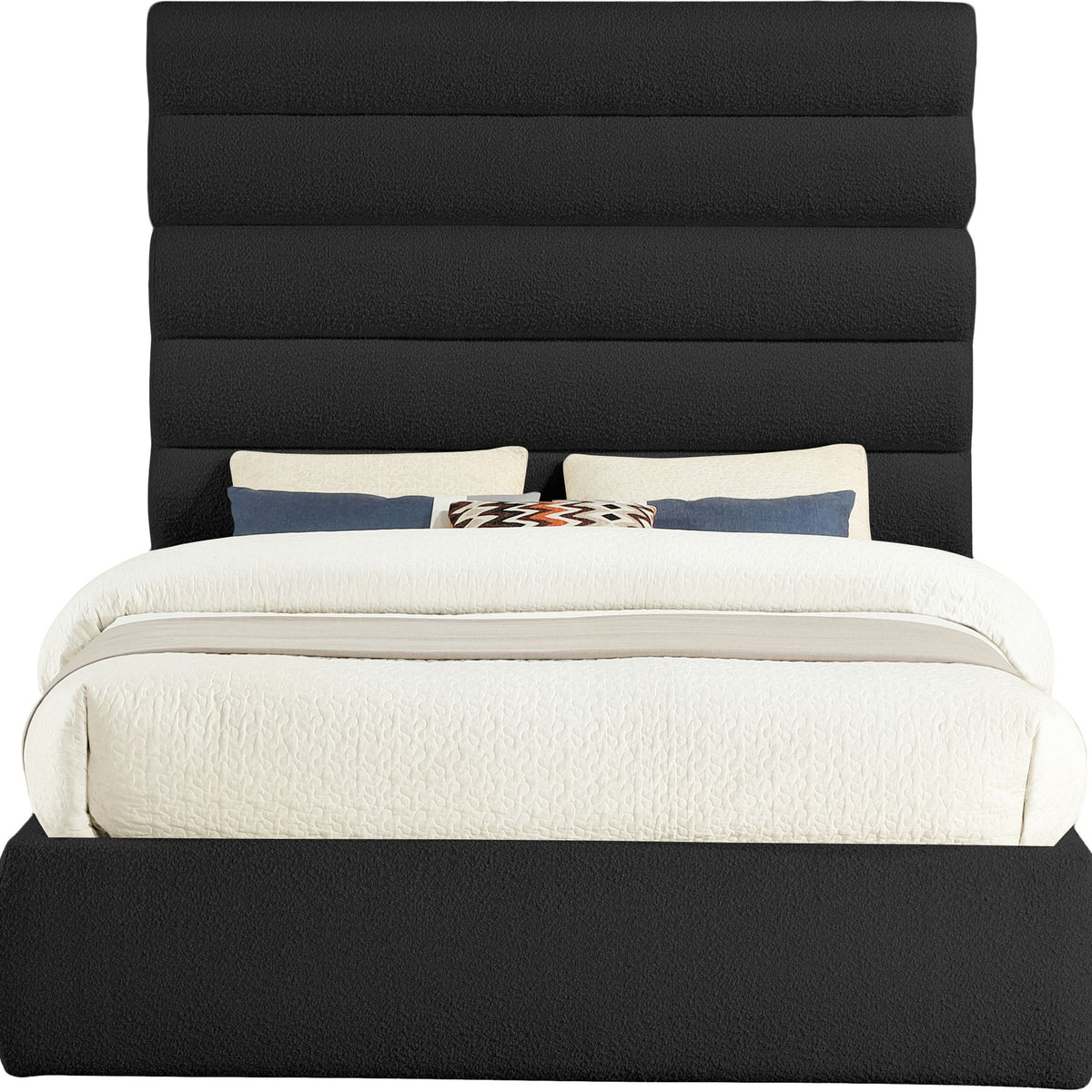 Adam - Boucle Fabric Bed With 70.5" Headboard