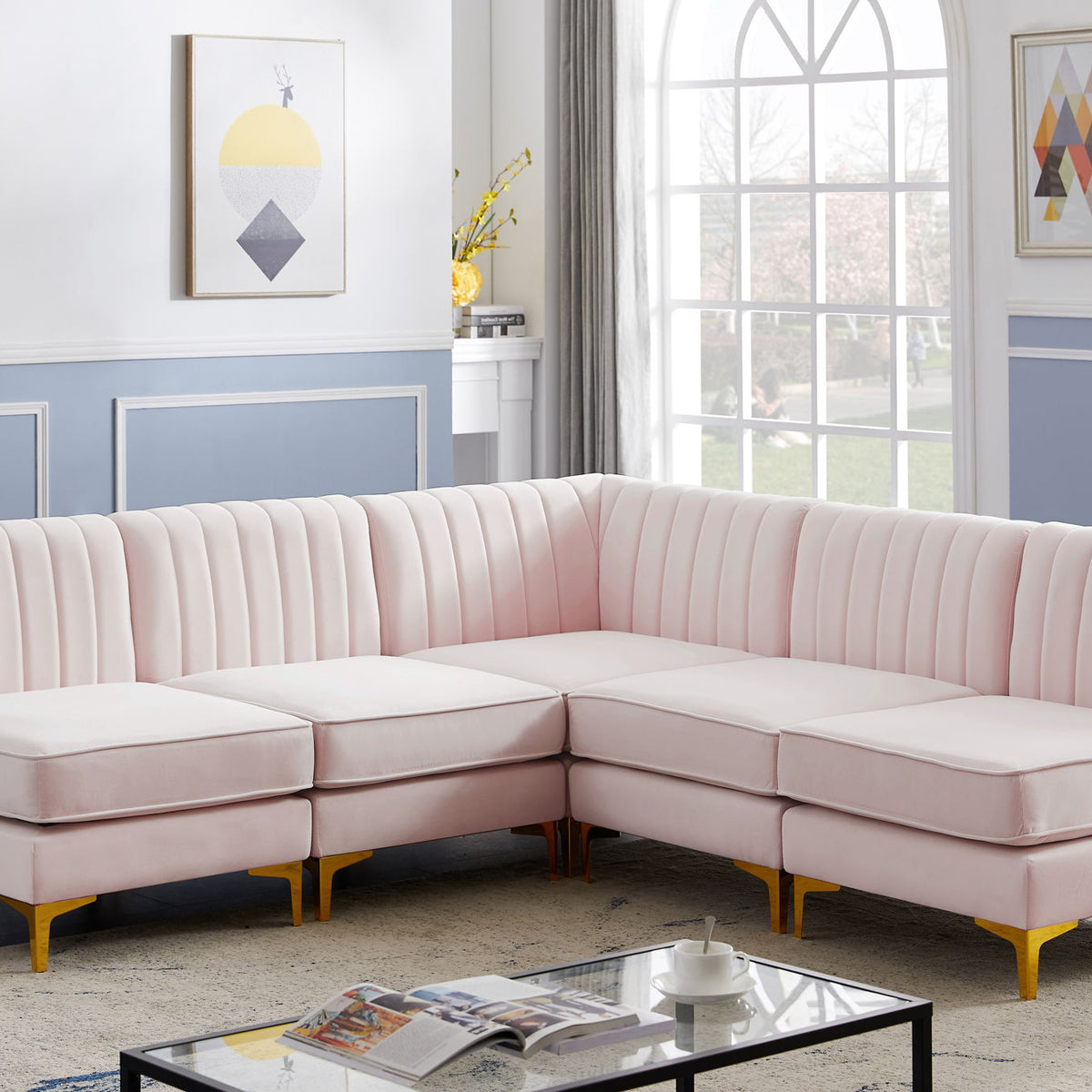 Alina - 5 Piece Armless Sectional