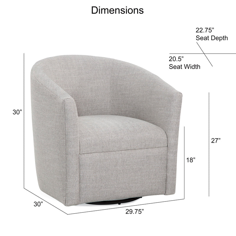 Lainey - Swivel Barrel Chair With 360 Degree Rotation