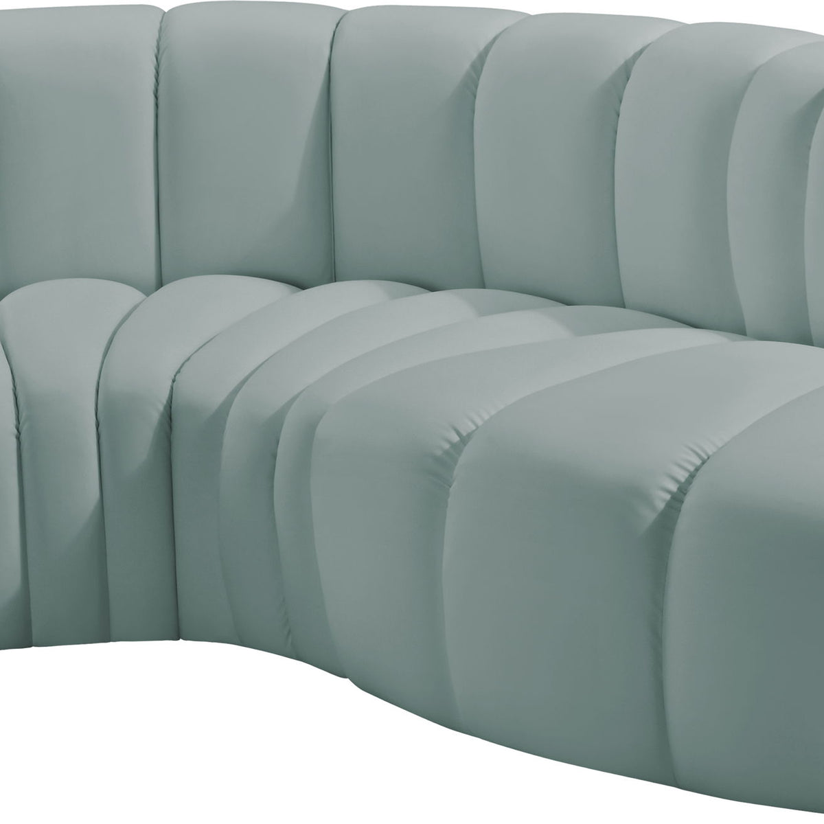Arc - Faux Leather 3 Piece Modular L-Shaped Sofa