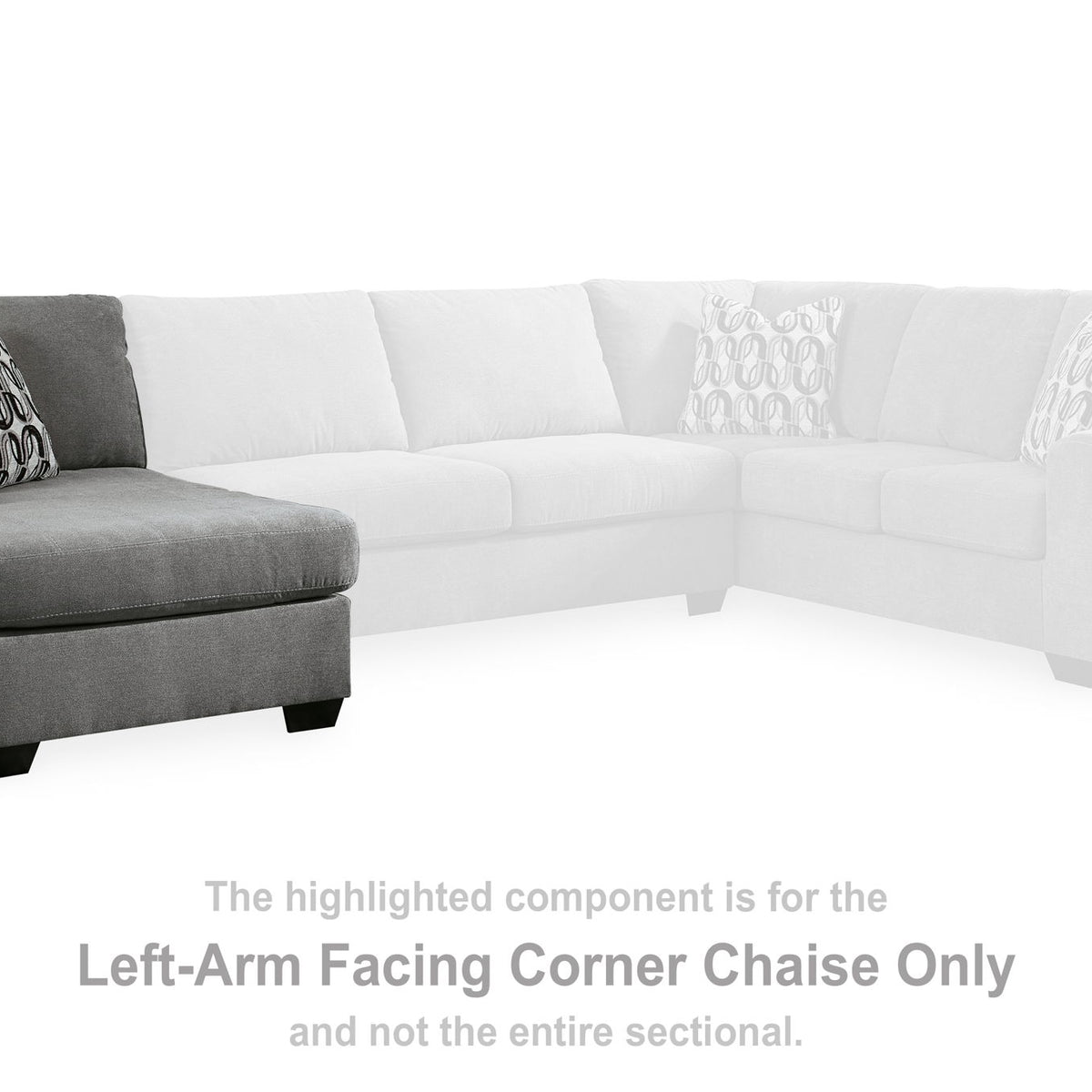 Birkdale Court - Laf Corner Chaise - Gray