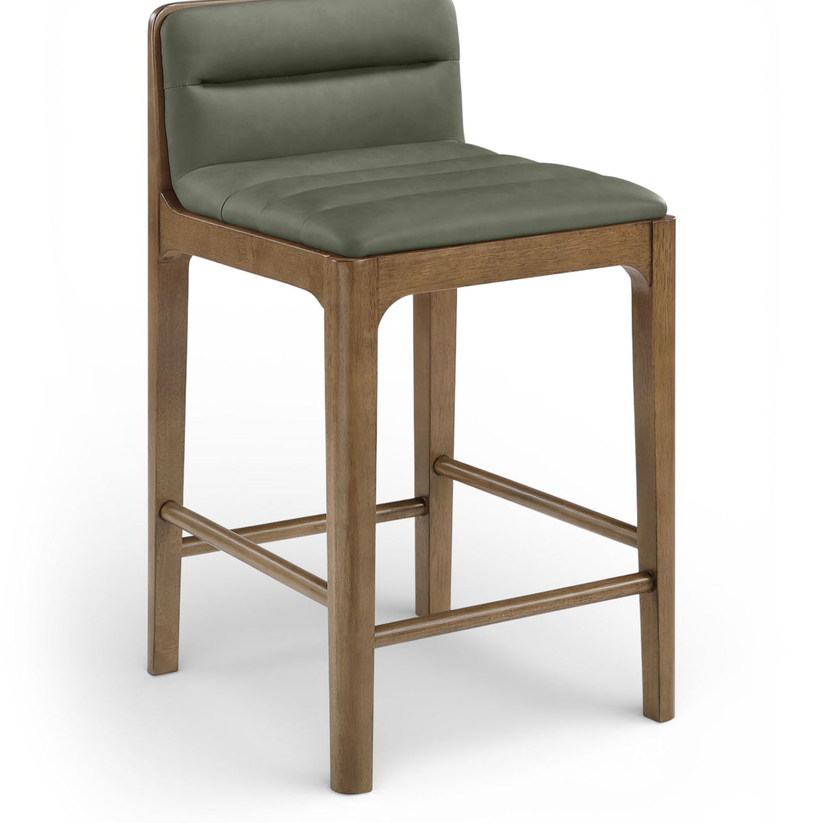 Ellis - Vegan Leather Upholstered Counter Stool (Set of 2) - Brown Base