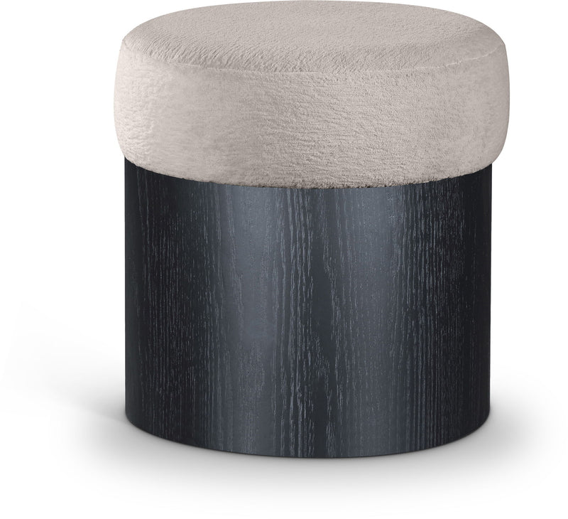 Nimes - Ottoman / Stool With Black Base