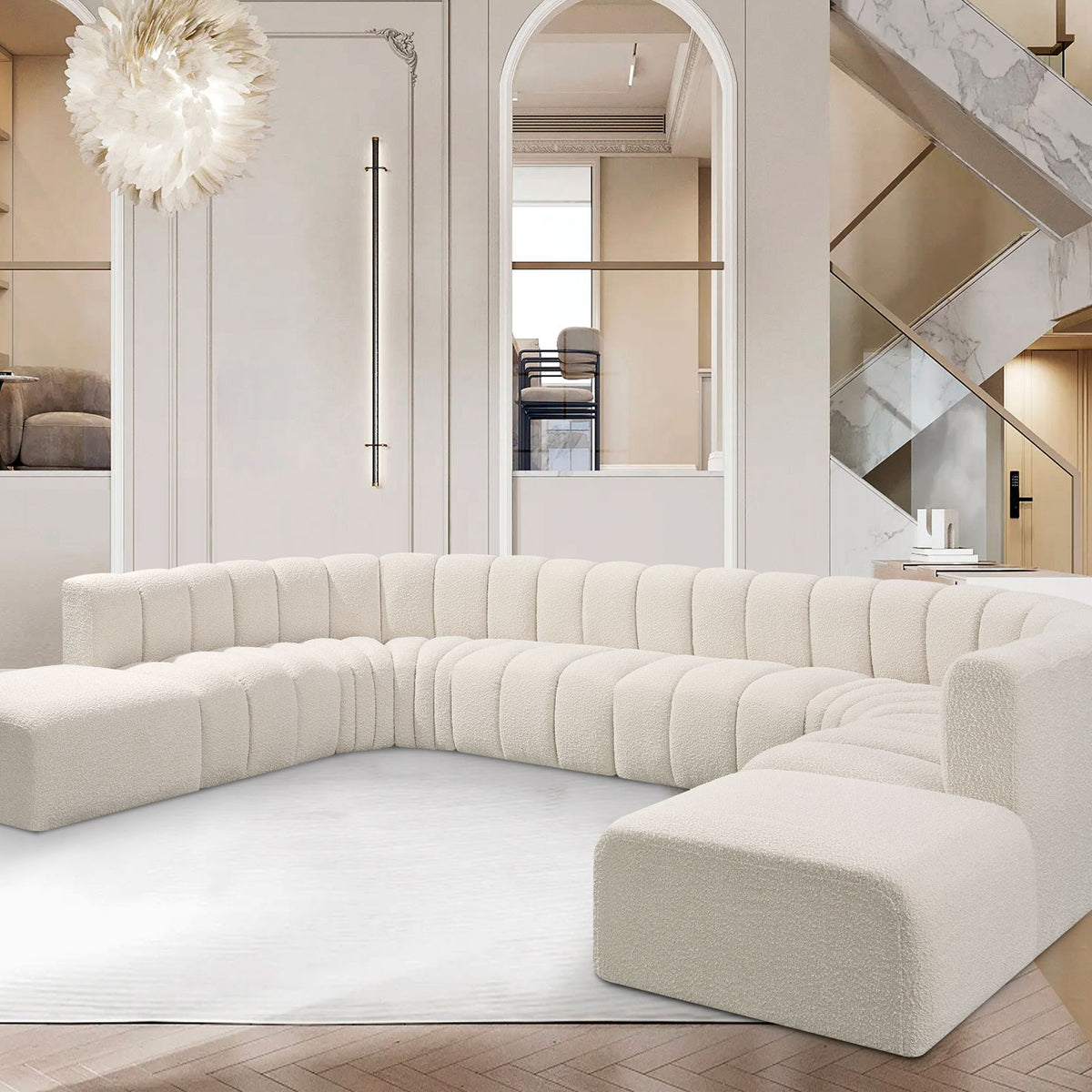 Arc - Boucle Fabric Modular Sectional
